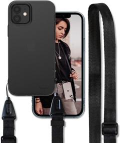 img 4 attached to 📱 Ringke Air Shoulder Strap: Crossbody Neck Lanyard for iPhone 12 Case - Smoke Black