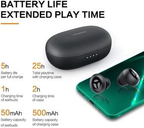 img 1 attached to 🎧 TRANYA Rimor Touch Control Sports Wireless Headphones with Bluetooth 5.0, HiFi Sound, and 25-Hour Playtime - Perfect for Jazz, Pop, Rock, Country, Folk, and Classical Music