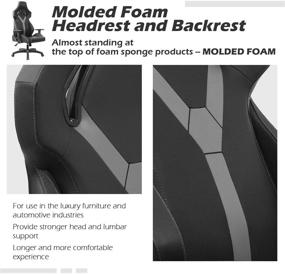 img 2 attached to 🕹️ Enhance Your Gaming Experience with TOPSKY All Molded Foam Video Gaming Chair for Home and Office in Black and Gray