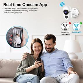 img 1 attached to 🏞️ Outdoor Security Camera, Poyasilon 1080P Battery Powered Wireless WiFi Home Security Camera with Two-Way Audio, Night Vision, PIR Detection, IP65 Waterproof, SD/Cloud Storage