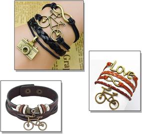 img 1 attached to Bicycle Bike Sport Charms - JIALEEY Double Sided Biking Charms for Necklace Bracelet Jewelry Making and Crafting, 30PCS