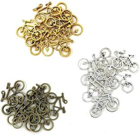 img 3 attached to Bicycle Bike Sport Charms - JIALEEY Double Sided Biking Charms for Necklace Bracelet Jewelry Making and Crafting, 30PCS