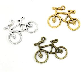 img 2 attached to Bicycle Bike Sport Charms - JIALEEY Double Sided Biking Charms for Necklace Bracelet Jewelry Making and Crafting, 30PCS