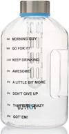 🚰 hotfun 1 gallon bpa free water bottle with motivational time marker reminder - leak-proof hydration for camping, sports, workouts, and outdoor activities - 128oz big water jug logo
