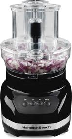 img 1 attached to Hamilton Beach Big Mouth Duo Plus 12-Cup Food Processor & Vegetable Chopper: With Additional Mini 4-Cup Bowl, Black (70580) - Powerful Kitchen Appliance!