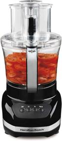 img 2 attached to Hamilton Beach Big Mouth Duo Plus 12-Cup Food Processor & Vegetable Chopper: With Additional Mini 4-Cup Bowl, Black (70580) - Powerful Kitchen Appliance!