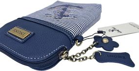 img 2 attached to 👜 Nautical Anchor Crossbody Bag: Stylish PU Leather Cell Phone Purse with Credit Card, Passport & Key Compartments