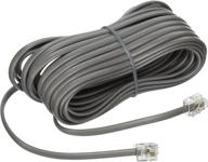 📞 teledirect 25-ft silver satin premium heavy duty 4 conductor telephone line cord logo