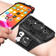 running armband detachable 360°rotation smartphones logo