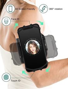 img 2 attached to Running Armband Detachable 360°Rotation Smartphones