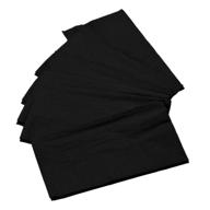 🍽️ perfectware 2-ply black dinner napkins - pack of 100, 3x4x8 inches logo