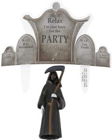 img 4 attached to 🎂 Spooky Cake Perfection: Grim Reaper and Gravestone DecoSet Cake Decoration