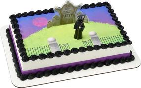 img 1 attached to 🎂 Spooky Cake Perfection: Grim Reaper and Gravestone DecoSet Cake Decoration