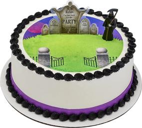 img 2 attached to 🎂 Spooky Cake Perfection: Grim Reaper and Gravestone DecoSet Cake Decoration