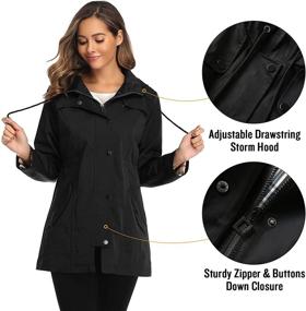 img 1 attached to Womens Oversized Jacket Outdoor Windbreaker