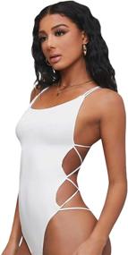 img 2 attached to 👗 Verdusa Women's Clothing - Sleeveless Strappy Backless Bodysuit Perfect for SEO