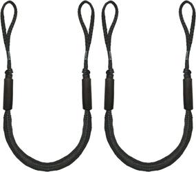 img 4 attached to 🚤 Pair of Bungee Dock Lines for Pontoon, PWC, and Jet Kit | Heavy Duty Mooring Rope with Stretch Ties