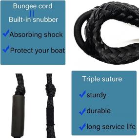 img 2 attached to 🚤 Pair of Bungee Dock Lines for Pontoon, PWC, and Jet Kit | Heavy Duty Mooring Rope with Stretch Ties