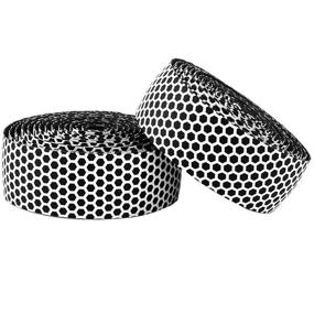 img 4 attached to 🚲 Vinqliq Breathable Hexagon Anti-Slip Silicone Bike Handlebar Tape Wraps with Superior Grip, Adhesive Back and Bar Plugs - White