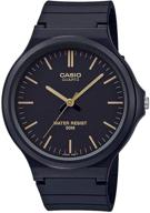 ⌚ casio classic black resin strap quartz watch (mw-240-1e2vcf) - stylish & reliable timekeeping logo
