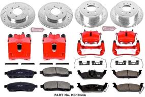img 2 attached to 🔥 Энергичная остановка (KC1944A) 1-клик-перфоманс комплект тормозов с суппортами: Мгновенное повышение тормозной силы вашего транспортного средства.