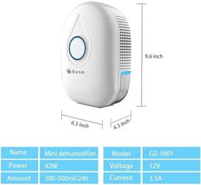 img 1 attached to Upgraded Beyn Mini Dehumidifier for Home with Hose Drain - Ultra Quiet Portable Dehumidifiers 🌬️ for Bedroom, Bathroom, Baby Room, Closet, RV, Office - Auto Shut Off - 2200 Cubic Feet Capacity