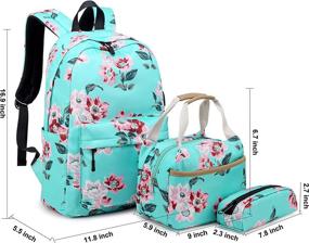 img 2 attached to Delapuy Waterproof Backpack Charging Flower1 Black