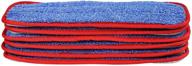 🧹 cleanaide all purpose twist yarn microfiber mop pads 10 inches red 6 pack: superior cleaning and value for every surface! logo
