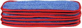 img 4 attached to 🧹 CleanAide All Purpose Twist Yarn Microfiber Mop Pads 10 Inches Red 6 Pack: Superior Cleaning and Value for Every Surface!