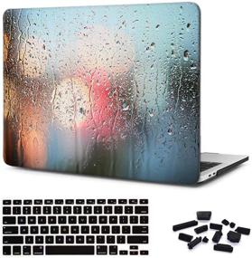 img 4 attached to 💻 MacBook Pro 13 inch 2020 Case, A2338 M1 A2251 A2289, CIAOYE Rubberized Hard Plastic Protective Cover with Keyboard Cover for Pro 13.3 2020, Rain 1