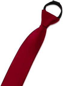 img 3 attached to Stylish BoysSolid Color Zipper Polyester Neckties: Perfect Necktie Accessories for Boys