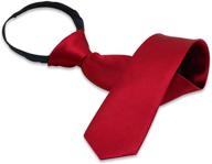 stylish boyssolid color zipper polyester neckties: perfect necktie accessories for boys logo