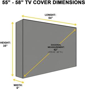 img 2 attached to 📺 Универсальный погодозащитный чехол для телевизора - серия Sahara от KHOMO GEAR - защищает телевизоры от 55 до 58 дюймов - совместим с большинством кронштейнов и креплений.