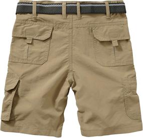 img 3 attached to Kids Hiking Shorts for Boys: Youth Casual Quick-Dry Outdoor Shorts with Lightweight Cargo Design, Tactical Zipper Pockets for Camping and Travel