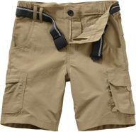 kids hiking shorts for boys: youth casual quick-dry outdoor shorts with lightweight cargo design, tactical zipper pockets for camping and travel logo