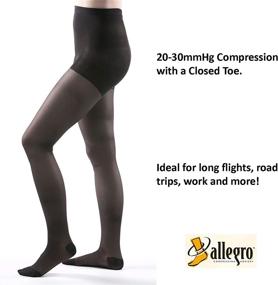 img 1 attached to 👠 Allegro Essential 15 Sheer Support Compression Pantyhose - Women's Compression Hose with Closed Toe for 15-20 mmHg Support