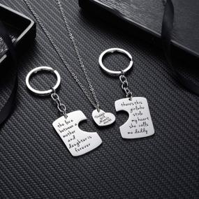 img 2 attached to Adorable 3PCs/Set Family Love Charm Pendant Keychain Jewelry Gifts for Daughter, Daddy, and Mom