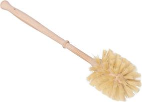 img 2 attached to 🌿 Redecker Oiled Beechwood Toilet Brush Stand with Tampico Fiber Toilet Brush, 9-7/8 inches, Durable Natural Bristles: Heat-Resistant, Shape-Retaining, German-Made