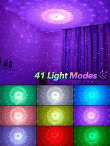 img 2 attached to 🌟 Onefire Star Projector: Bluetooth Music Light for Bedroom Adults, Timer Galaxy Light Projector with 41 Light Modes, Starry Night Light Projector with Voice Control, Space Projector for Room