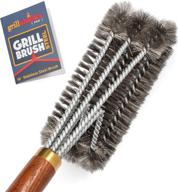 grillaholics pro grill brush steel - triple machine tested for safety - heavy-duty wire brush for superior grill cleaning - lifetime manufacturer's warranty logo