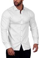 👔 coofandy wrinkle-free sleeve men's muscle shirts: optimized for seo logo