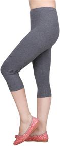 img 1 attached to Girls Leggings Capri Solid Pant 3-Pack in Modal Fabric for School/Holiday - IRELIA
