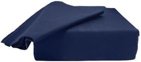 img 4 attached to 🛏️ ROYAL BLISS TOP Split King Royal Collection 1900 Egyptian Cotton Bamboo Quality Bed Sheet Set - Navy Blue