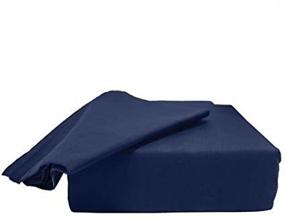 img 2 attached to 🛏️ ROYAL BLISS TOP Split King Royal Collection 1900 Egyptian Cotton Bamboo Quality Bed Sheet Set - Navy Blue