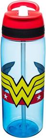 img 4 attached to Zak Designs DC Comics Water Bottles: Tritan Straw Wonder Woman Edition - Stay Hydrated in Superhero Style!