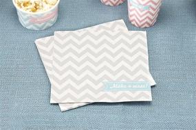 img 2 attached to 🎉 20 Pack of Ginger Ray Chevron Divine Paper Party Napkins