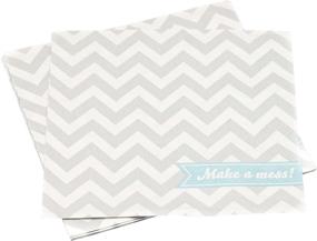 img 1 attached to 🎉 20 Pack of Ginger Ray Chevron Divine Paper Party Napkins