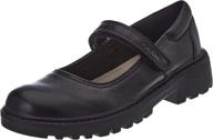 👞 geox girls' casey 18 nappa leather mary jane shoe, black logo