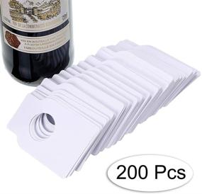 img 2 attached to 🍷 Hipiwe 200-Pack Double Sided Reusable Wine Cellar Tags for Wine Racks - Wine Bottle Hanging Tag Labels for Enhanced Organization