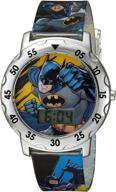 🕒 dc comics boys' analog quartz watch with plastic strap, multi-color, 0.7 (model: bat4100) logo